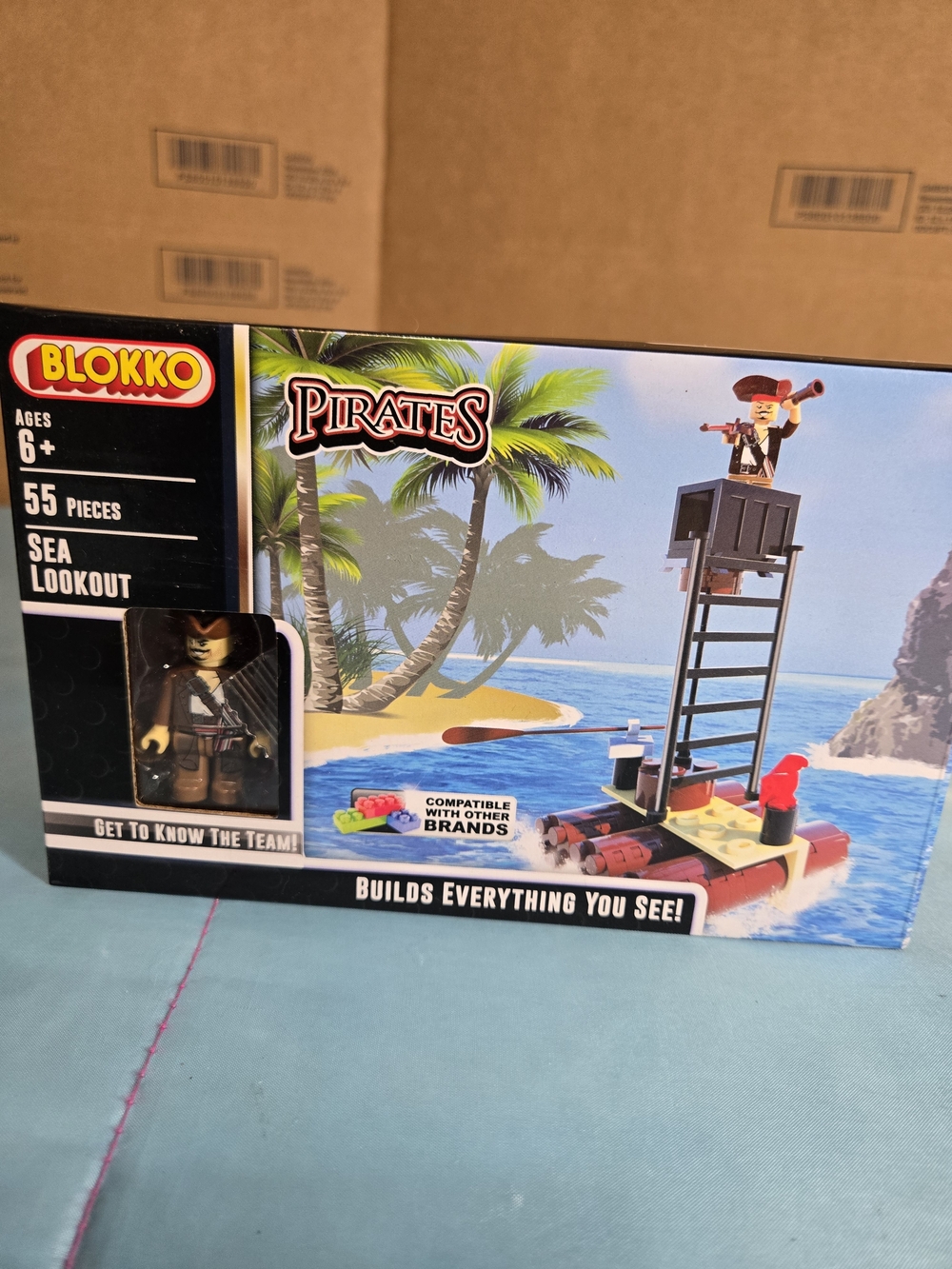 Blokko Pirates Sea Lookout Set Building Blocks 55 Pcs NEW with minifigure